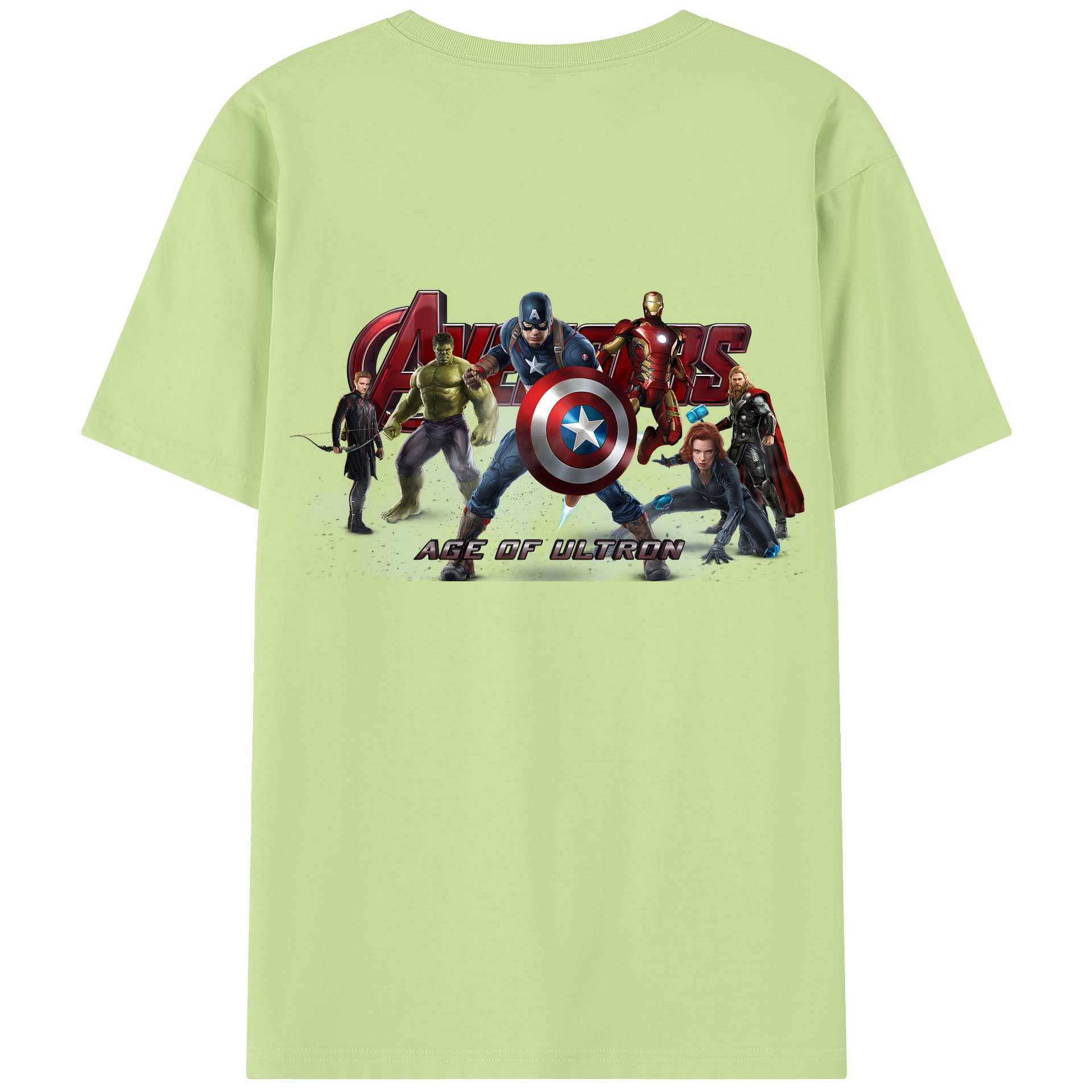 （画像用） アベンジャーズ The Avengers 綿100％半袖Tシャツ（背面プリント）
